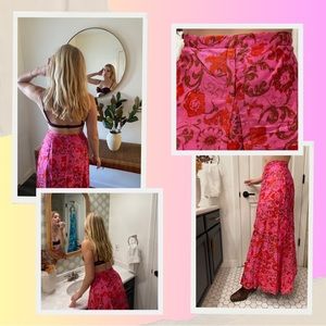 Vintage Handmade Floral Maxi Skirt